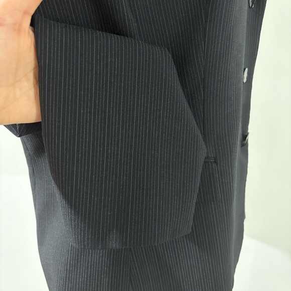Tahari ASL Stripe Blazer Jacket Black Women's 14 Stretch Office Career - Picture 16 of 16